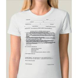 T shirt Autocertificazione stampatu